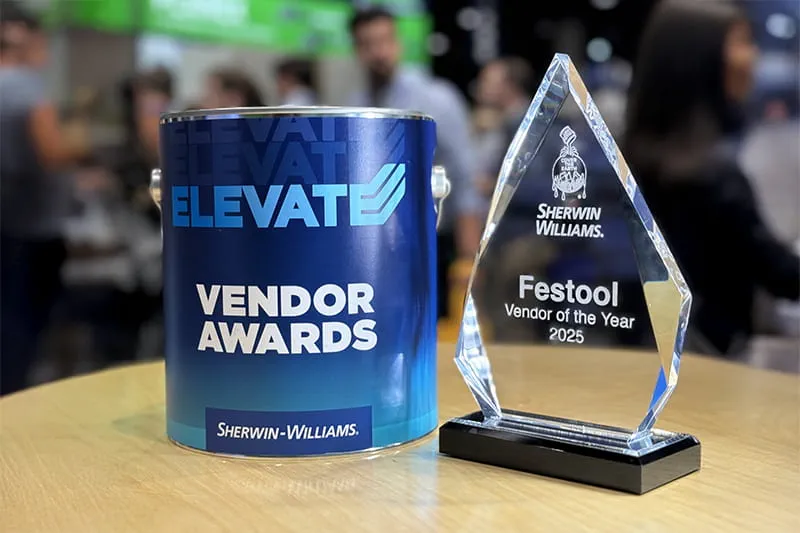 Festool USA Award Sherwin-Williams 2025 Vendor of the Year