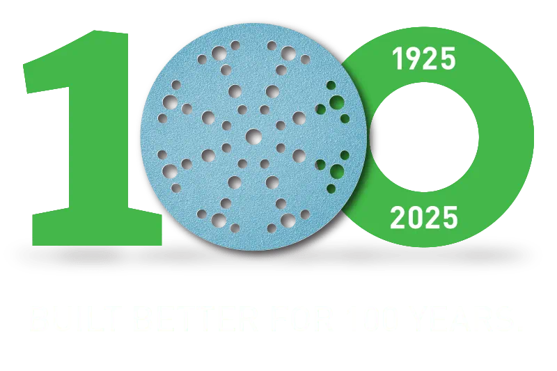 100 Year logo with Granat Abrasive