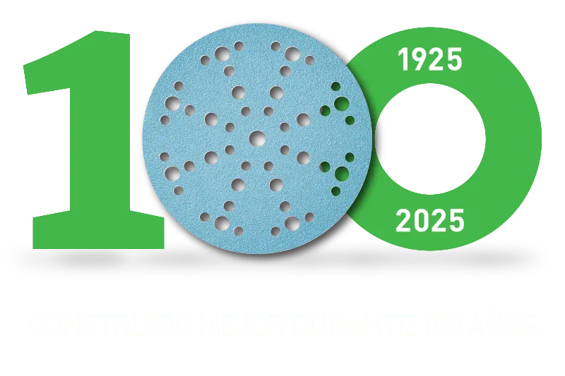 100 Year logo with Granat Abrasive