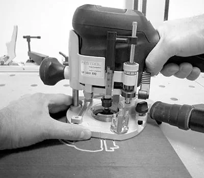 Rout pictures and letters into wood using the router