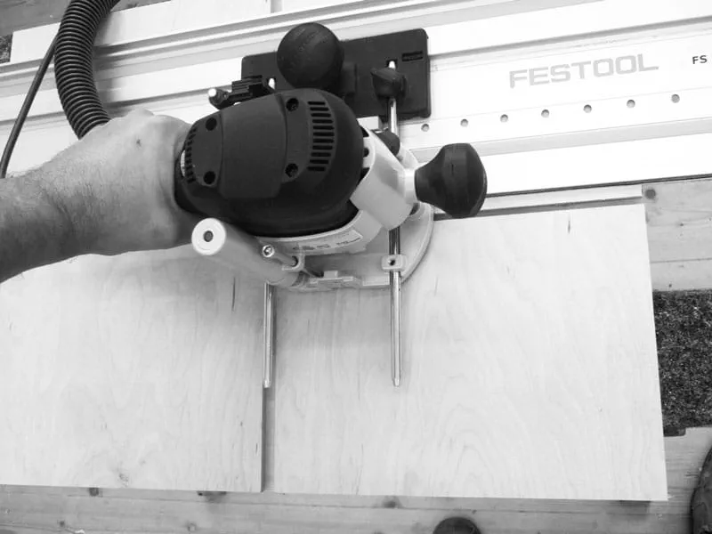 Routing T-grooves in a multiplex panel
