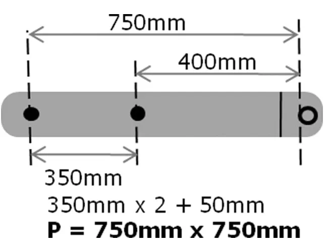 Size of cross plate