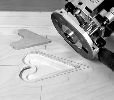 Reparación de agujeros irregulares en la madera