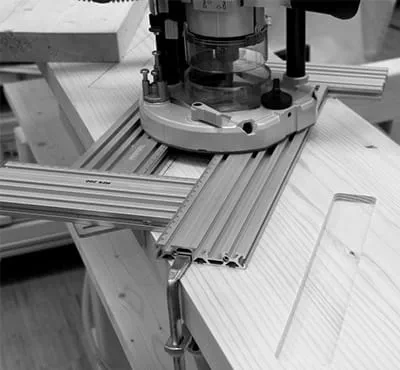 Routing stair stringers using the correct routing template