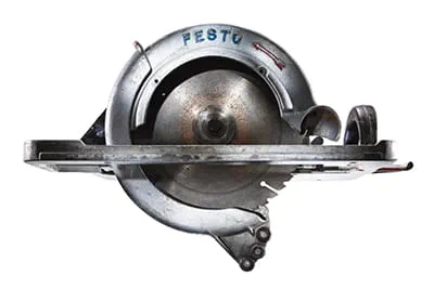 A historic hand-held circular saw from Festo