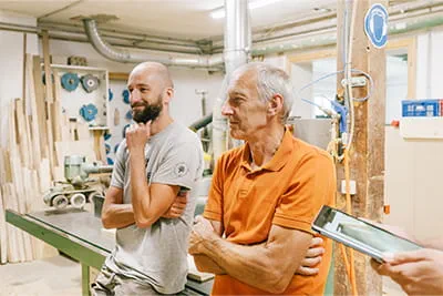 Hermann Roither and his son